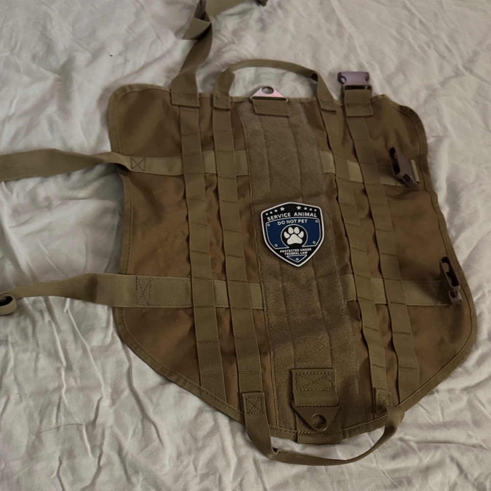 Service Animal Tactical Backpack in Tan